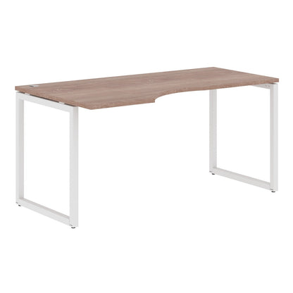 L SHAPE DESK MADE IN 25MM MFC TOP, E1 LAMINATE CHIPBOARD WITH WOODEN MODESTY PANEL 40X40MM METAL O SHAPE FRAMES by Treejar | Souqify
