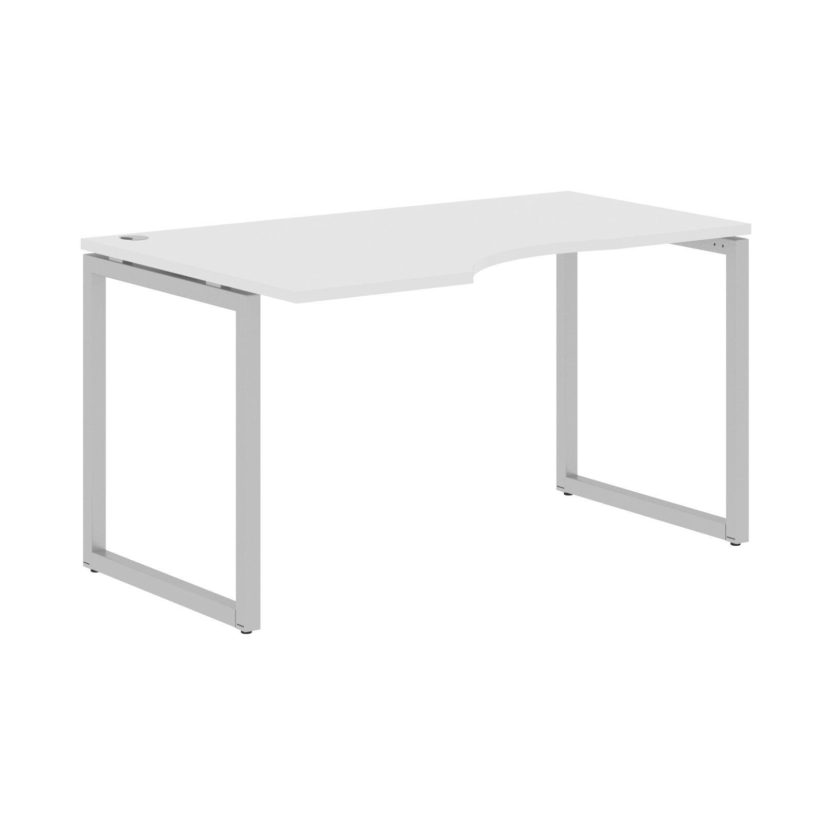 L SHAPE DESK MADE IN 25MM MFC TOP, E1 LAMINATE CHIPBOARD WITH WOODEN MODESTY PANEL 40X40MM METAL O SHAPE FRAMES by Treejar | Souqify