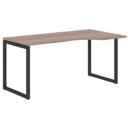 L SHAPE DESK MADE IN 25MM MFC TOP, E1 LAMINATE CHIPBOARD WITH WOODEN MODESTY PANEL 40X40MM METAL O SHAPE FRAMES by Treejar | Souqify