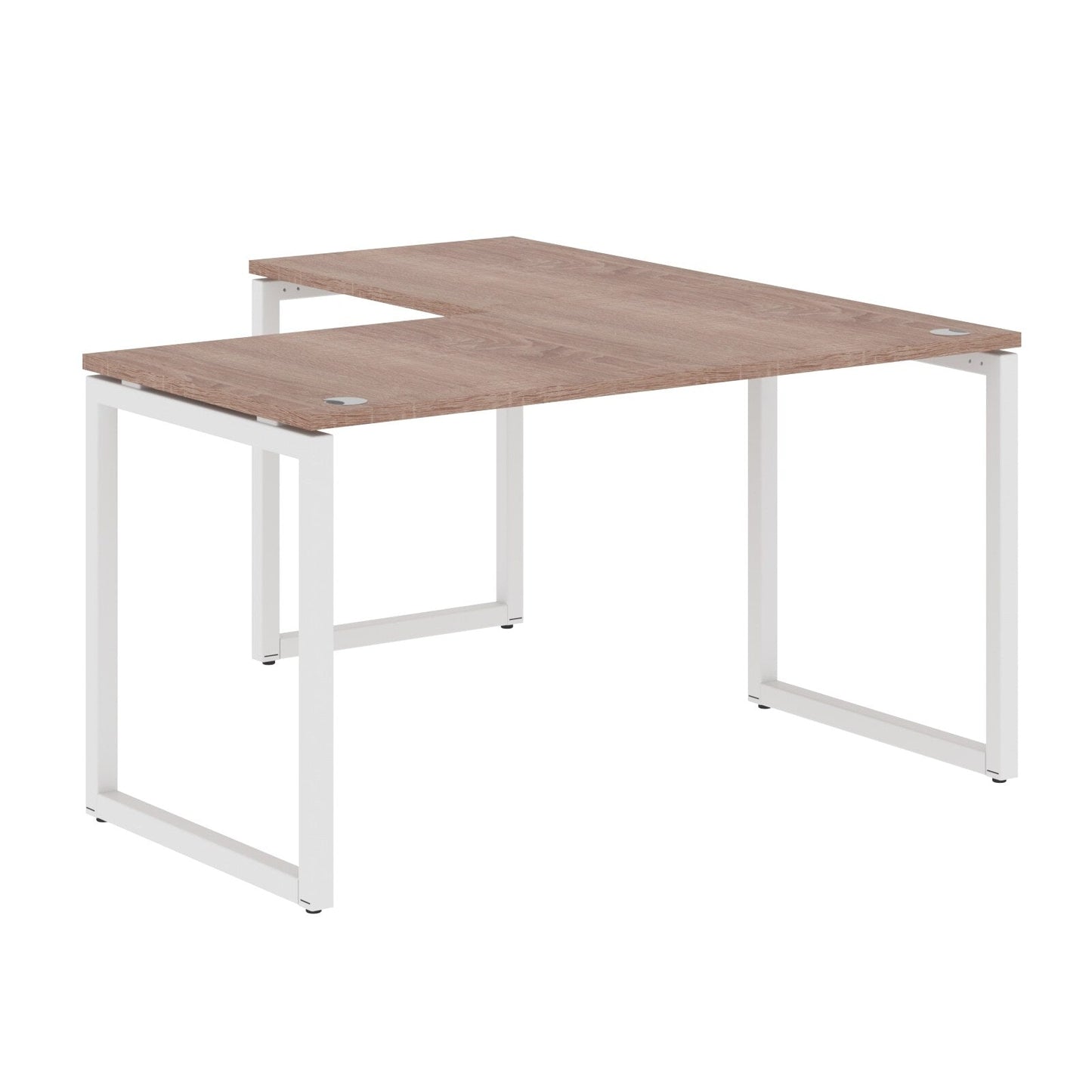 L SHAPE DESK MADE IN 25MM MFC TOP, E1 LAMINATE CHIPBOARD WITH WOODEN MODESTY PANEL 40X40MM METAL O SHAPE FRAMES by Treejar | Souqify