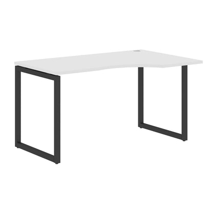 L SHAPE DESK MADE IN 25MM MFC TOP, E1 LAMINATE CHIPBOARD WITH WOODEN MODESTY PANEL 40X40MM METAL O SHAPE FRAMES by Treejar | Souqify