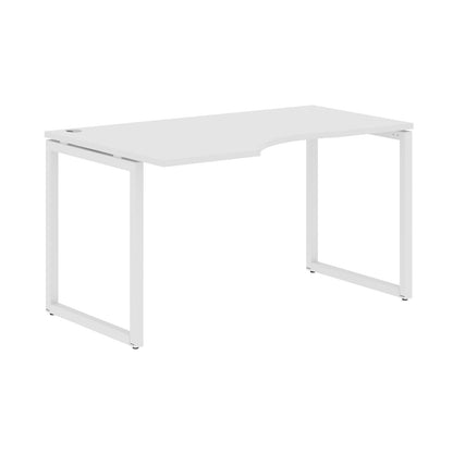 L SHAPE DESK MADE IN 25MM MFC TOP, E1 LAMINATE CHIPBOARD WITH WOODEN MODESTY PANEL 40X40MM METAL O SHAPE FRAMES by Treejar | Souqify