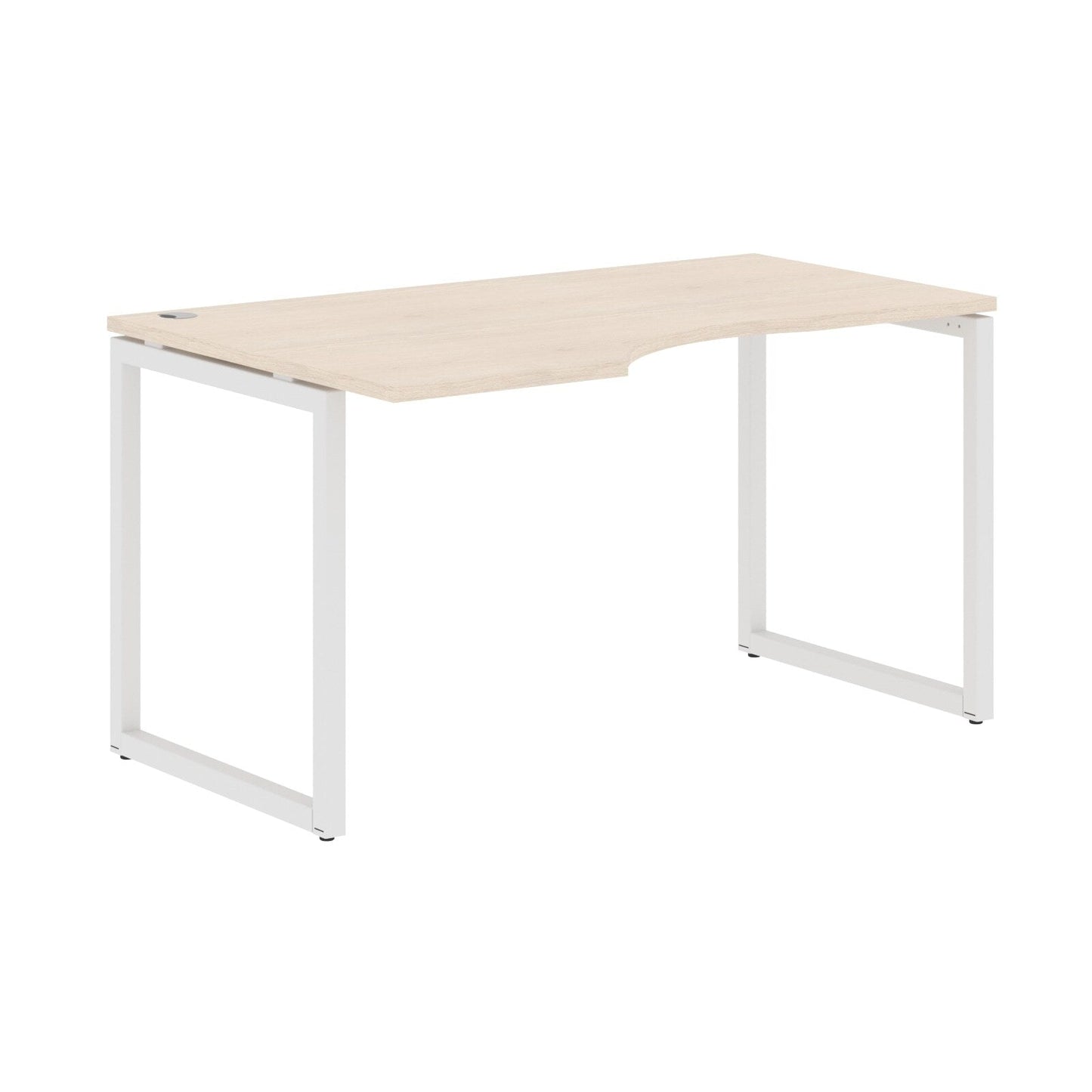 L SHAPE DESK MADE IN 25MM MFC TOP, E1 LAMINATE CHIPBOARD WITH WOODEN MODESTY PANEL 40X40MM METAL O SHAPE FRAMES by Treejar | Souqify