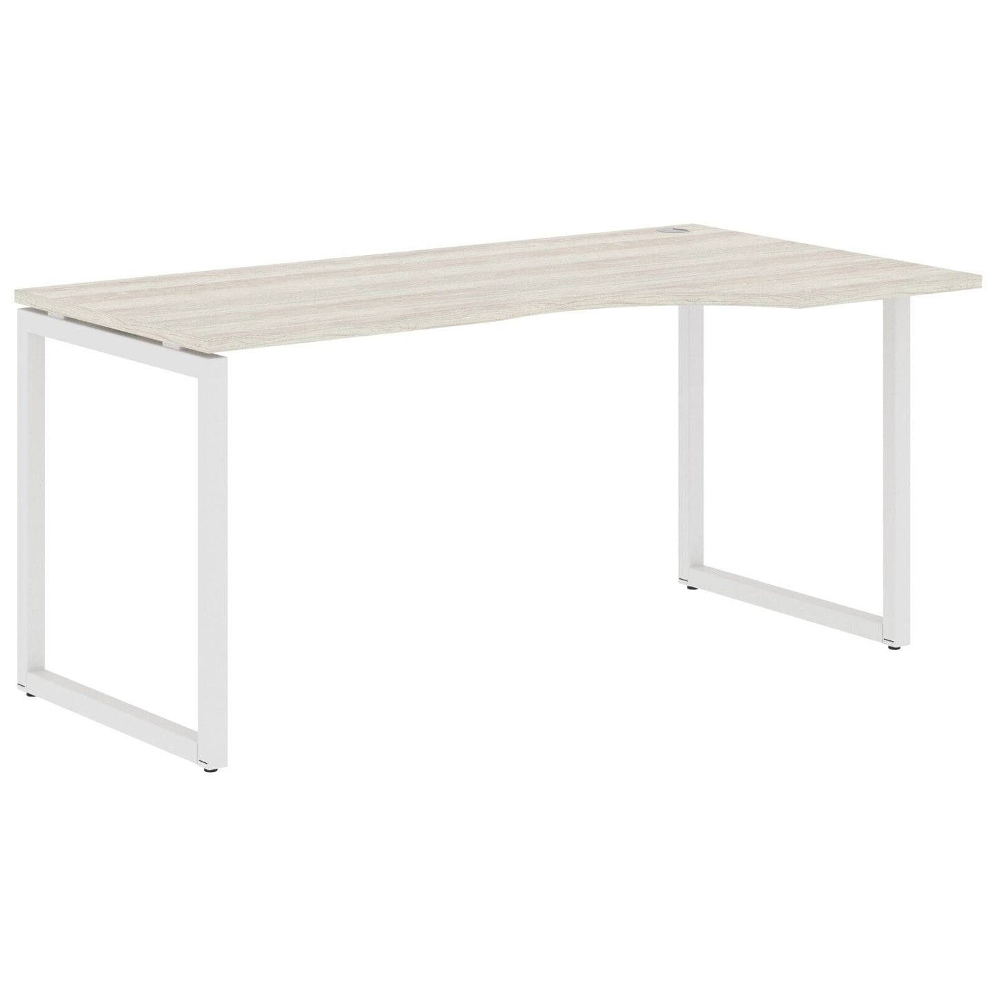 L SHAPE DESK MADE IN 25MM MFC TOP, E1 LAMINATE CHIPBOARD WITH WOODEN MODESTY PANEL 40X40MM METAL O SHAPE FRAMES by Treejar | Souqify