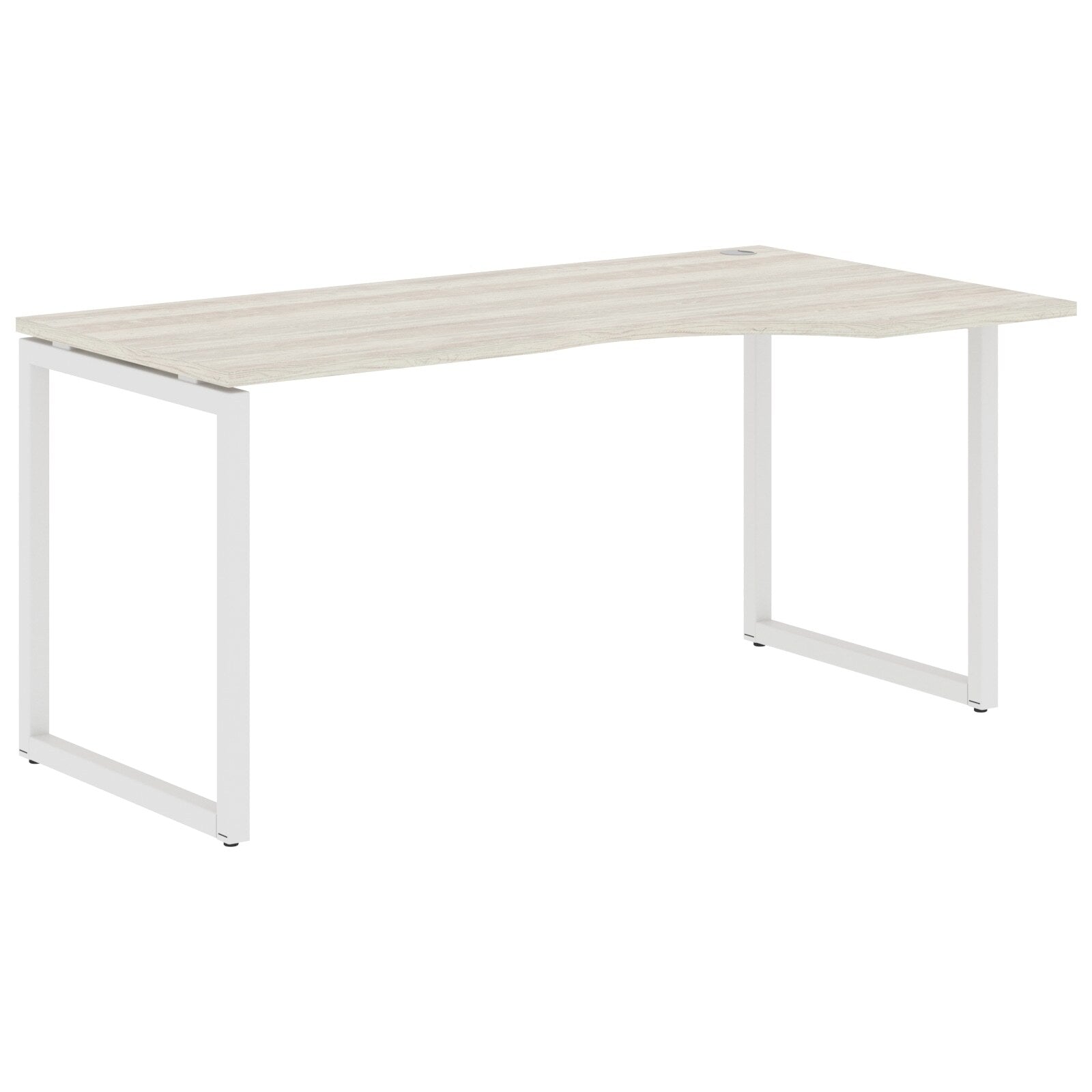 L SHAPE DESK MADE IN 25MM MFC TOP, E1 LAMINATE CHIPBOARD WITH WOODEN MODESTY PANEL 40X40MM METAL O SHAPE FRAMES by Treejar | Souqify