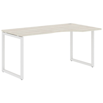 L SHAPE DESK MADE IN 25MM MFC TOP, E1 LAMINATE CHIPBOARD WITH WOODEN MODESTY PANEL 40X40MM METAL O SHAPE FRAMES by Treejar | Souqify