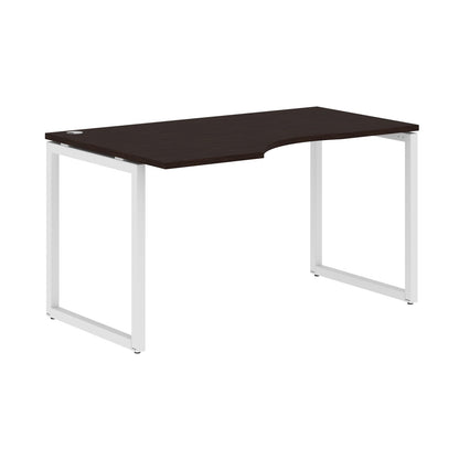L SHAPE DESK MADE IN 25MM MFC TOP, E1 LAMINATE CHIPBOARD WITH WOODEN MODESTY PANEL 40X40MM METAL O SHAPE FRAMES by Treejar | Souqify