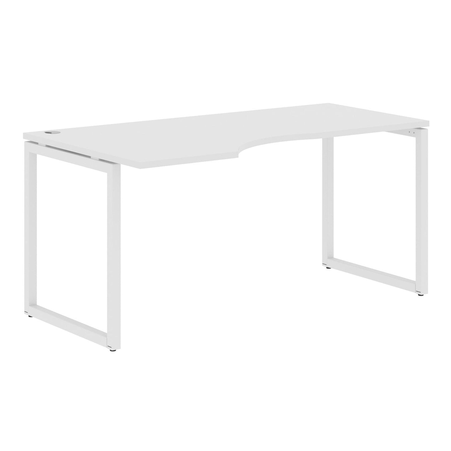 L SHAPE DESK MADE IN 25MM MFC TOP, E1 LAMINATE CHIPBOARD WITH WOODEN MODESTY PANEL 40X40MM METAL O SHAPE FRAMES by Treejar | Souqify