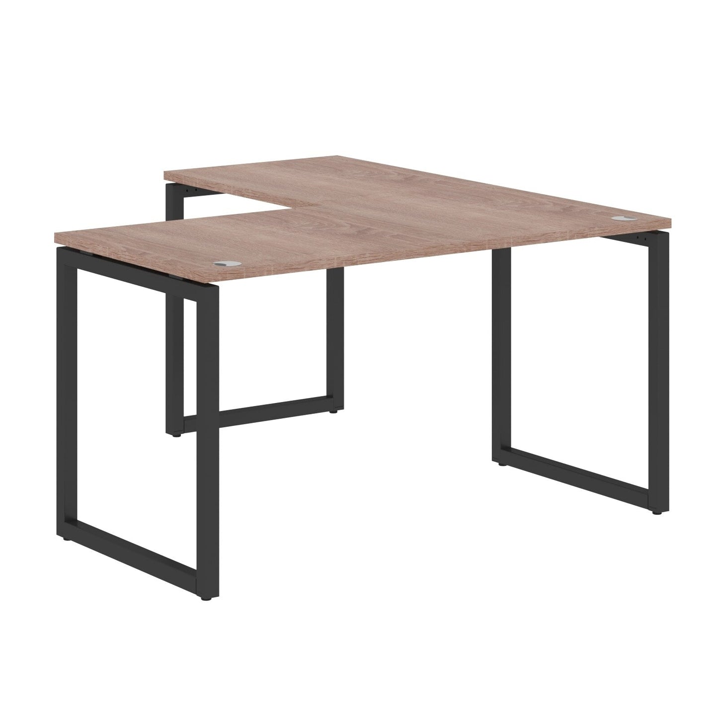 L SHAPE DESK MADE IN 25MM MFC TOP, E1 LAMINATE CHIPBOARD WITH WOODEN MODESTY PANEL 40X40MM METAL O SHAPE FRAMES by Treejar | Souqify
