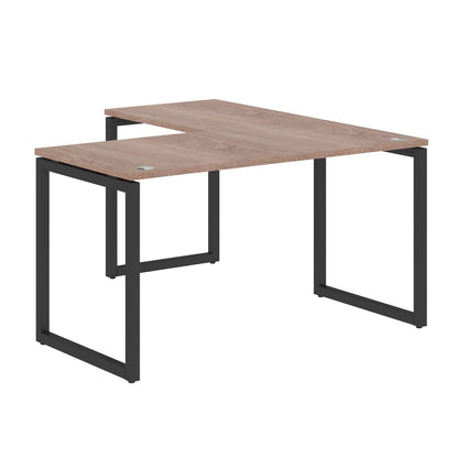 L SHAPE DESK MADE IN 25MM MFC TOP, E1 LAMINATE CHIPBOARD WITH WOODEN MODESTY PANEL 40X40MM METAL O SHAPE FRAMES by Treejar | Souqify