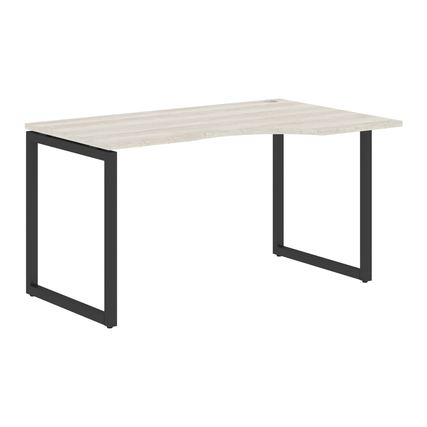 L SHAPE DESK MADE IN 25MM MFC TOP, E1 LAMINATE CHIPBOARD WITH WOODEN MODESTY PANEL 40X40MM METAL O SHAPE FRAMES by Treejar | Souqify