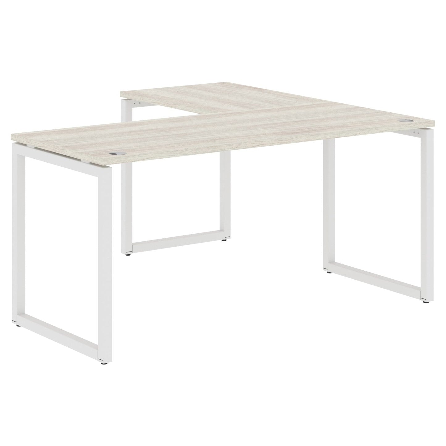 L SHAPE DESK MADE IN 25MM MFC TOP, E1 LAMINATE CHIPBOARD WITH WOODEN MODESTY PANEL 40X40MM METAL O SHAPE FRAMES by Treejar | Souqify