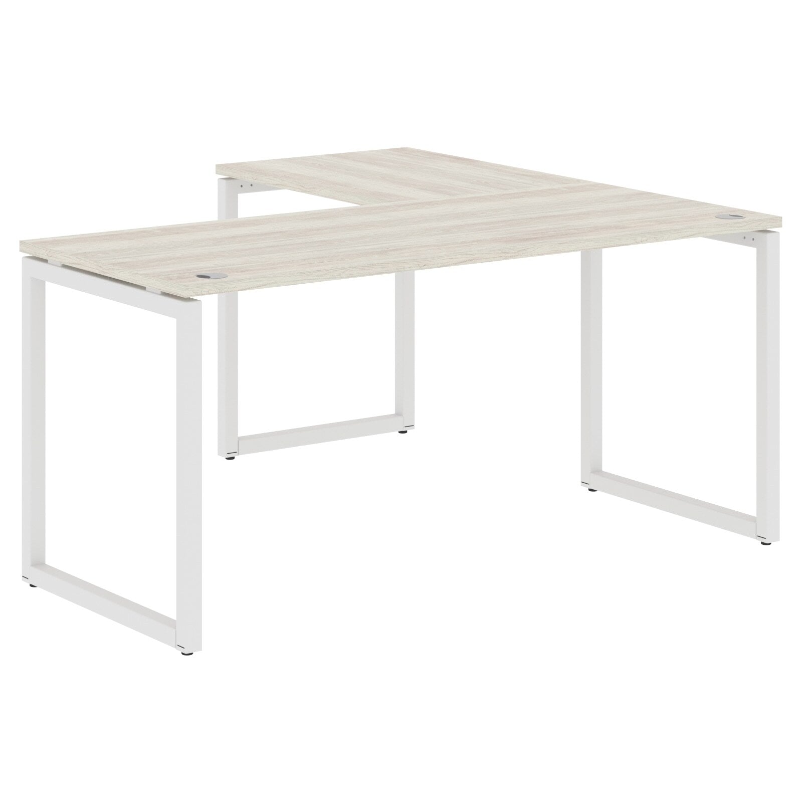 L SHAPE DESK MADE IN 25MM MFC TOP, E1 LAMINATE CHIPBOARD WITH WOODEN MODESTY PANEL 40X40MM METAL O SHAPE FRAMES by Treejar | Souqify