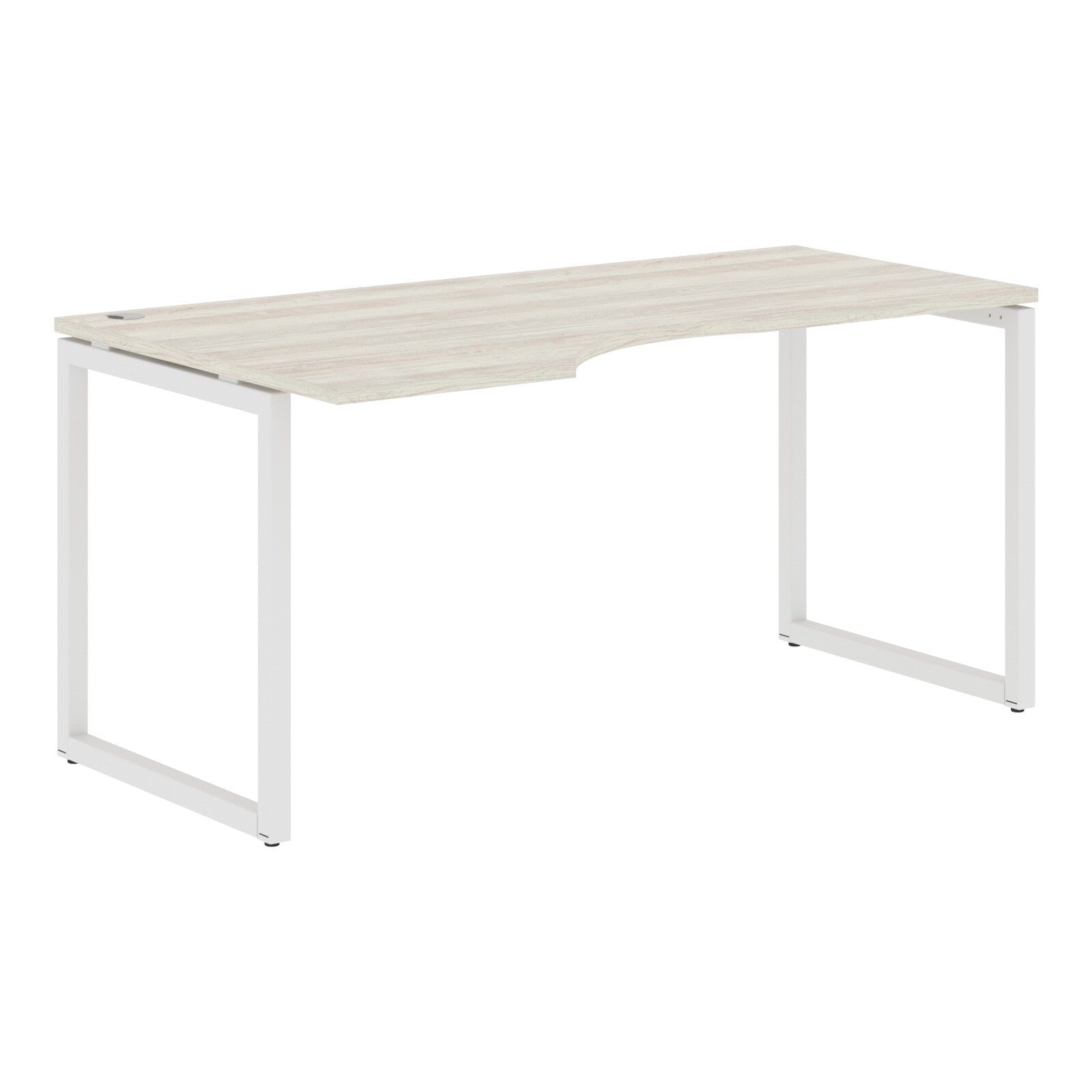 L SHAPE DESK MADE IN 25MM MFC TOP, E1 LAMINATE CHIPBOARD WITH WOODEN MODESTY PANEL 40X40MM METAL O SHAPE FRAMES by Treejar | Souqify