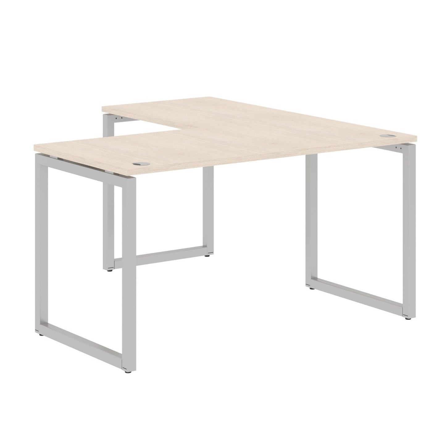 L SHAPE DESK MADE IN 25MM MFC TOP, E1 LAMINATE CHIPBOARD WITH WOODEN MODESTY PANEL 40X40MM METAL O SHAPE FRAMES by Treejar | Souqify