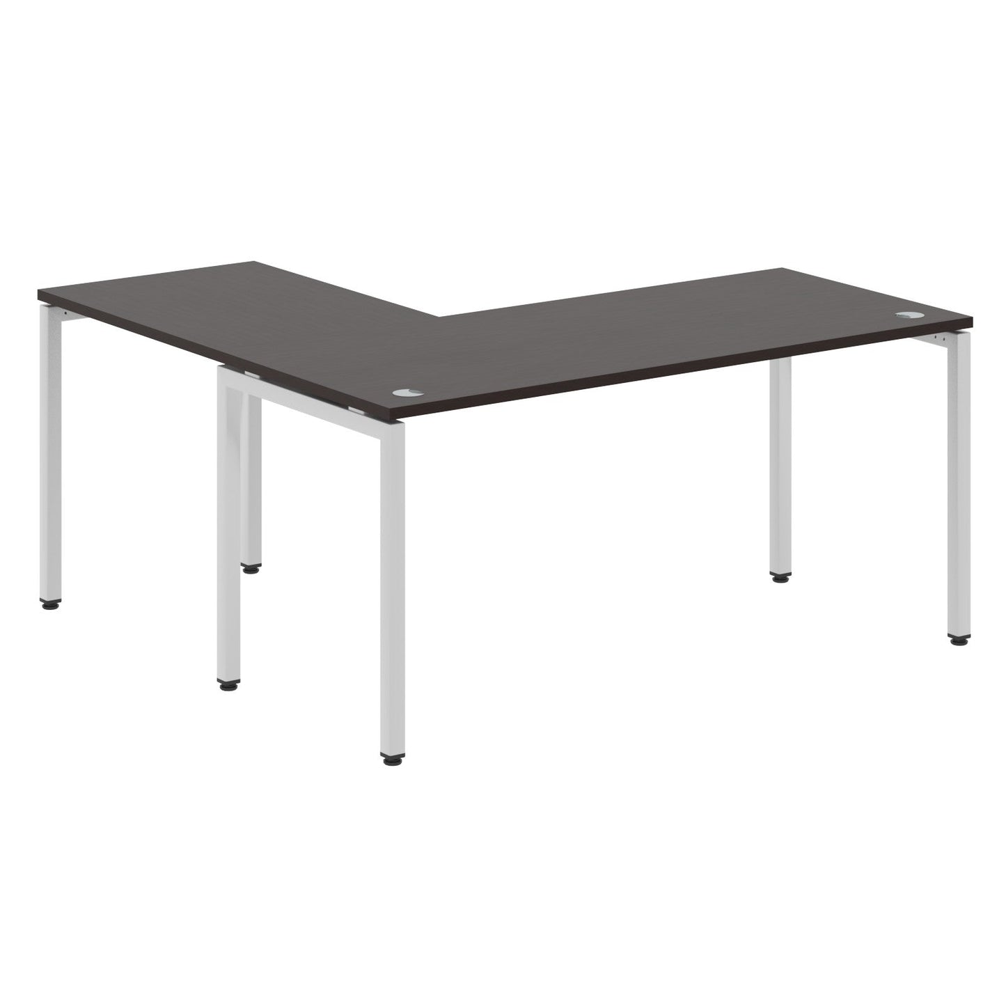 L SHAPE DESK MADE IN 25MM MFC TOP, E1 LAMINATE CHIPBOARD WITH WOODEN MODESTY PANEL 40X40MM METAL U SHAPE FRAMES by Treejar | Souqify