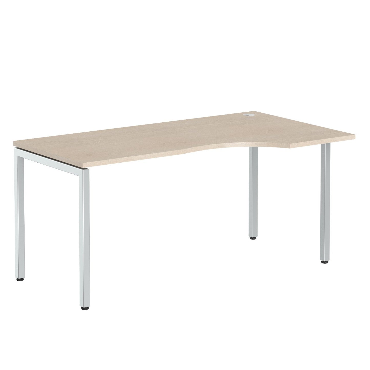 L SHAPE DESK MADE IN 25MM MFC TOP, E1 LAMINATE CHIPBOARD WITH WOODEN MODESTY PANEL 40X40MM METAL U SHAPE FRAMES by Treejar | Souqify