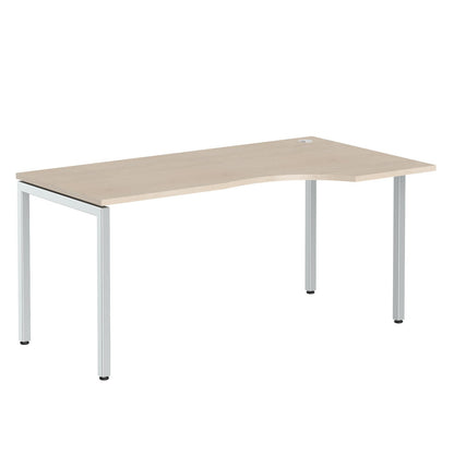 L SHAPE DESK MADE IN 25MM MFC TOP, E1 LAMINATE CHIPBOARD WITH WOODEN MODESTY PANEL 40X40MM METAL U SHAPE FRAMES by Treejar | Souqify