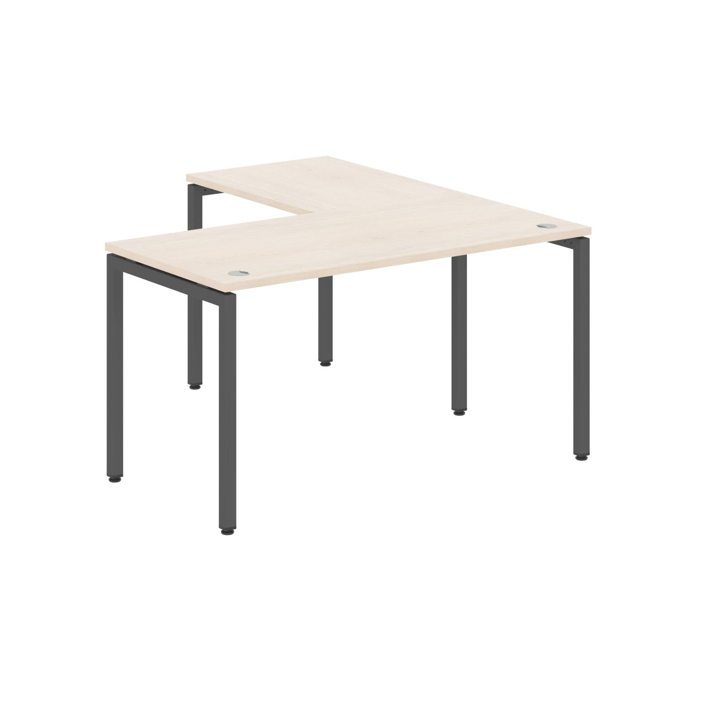 L SHAPE DESK MADE IN 25MM MFC TOP, E1 LAMINATE CHIPBOARD WITH WOODEN MODESTY PANEL 40X40MM METAL U SHAPE FRAMES by Treejar | Souqify