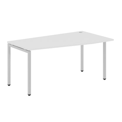 L SHAPE DESK MADE IN 25MM MFC TOP, E1 LAMINATE CHIPBOARD WITH WOODEN MODESTY PANEL 40X40MM METAL U SHAPE FRAMES by Treejar | Souqify