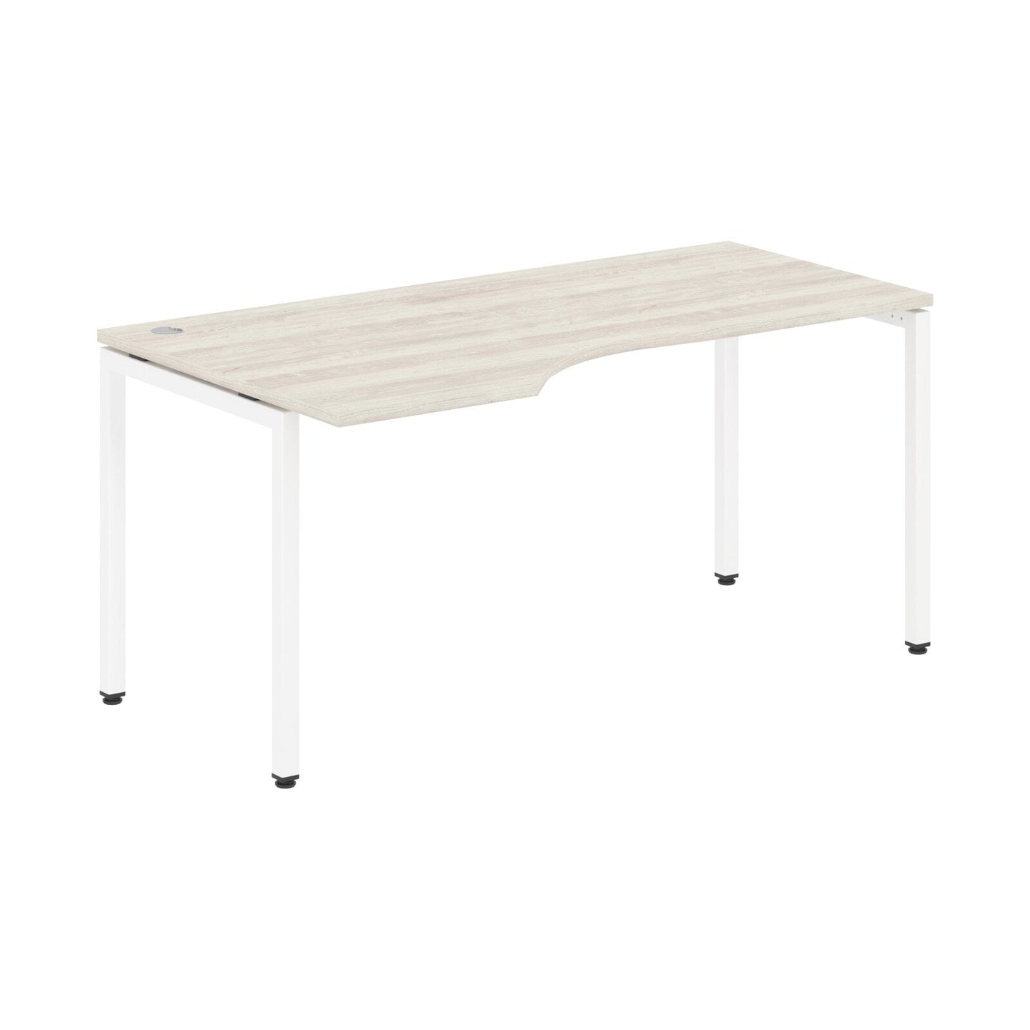 L SHAPE DESK MADE IN 25MM MFC TOP, E1 LAMINATE CHIPBOARD WITH WOODEN MODESTY PANEL 40X40MM METAL U SHAPE FRAMES by Treejar | Souqify