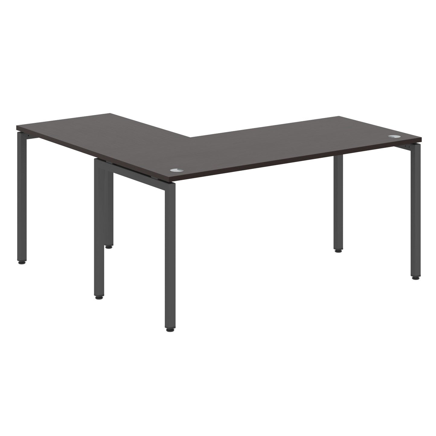 L SHAPE DESK MADE IN 25MM MFC TOP, E1 LAMINATE CHIPBOARD WITH WOODEN MODESTY PANEL 40X40MM METAL U SHAPE FRAMES by Treejar | Souqify