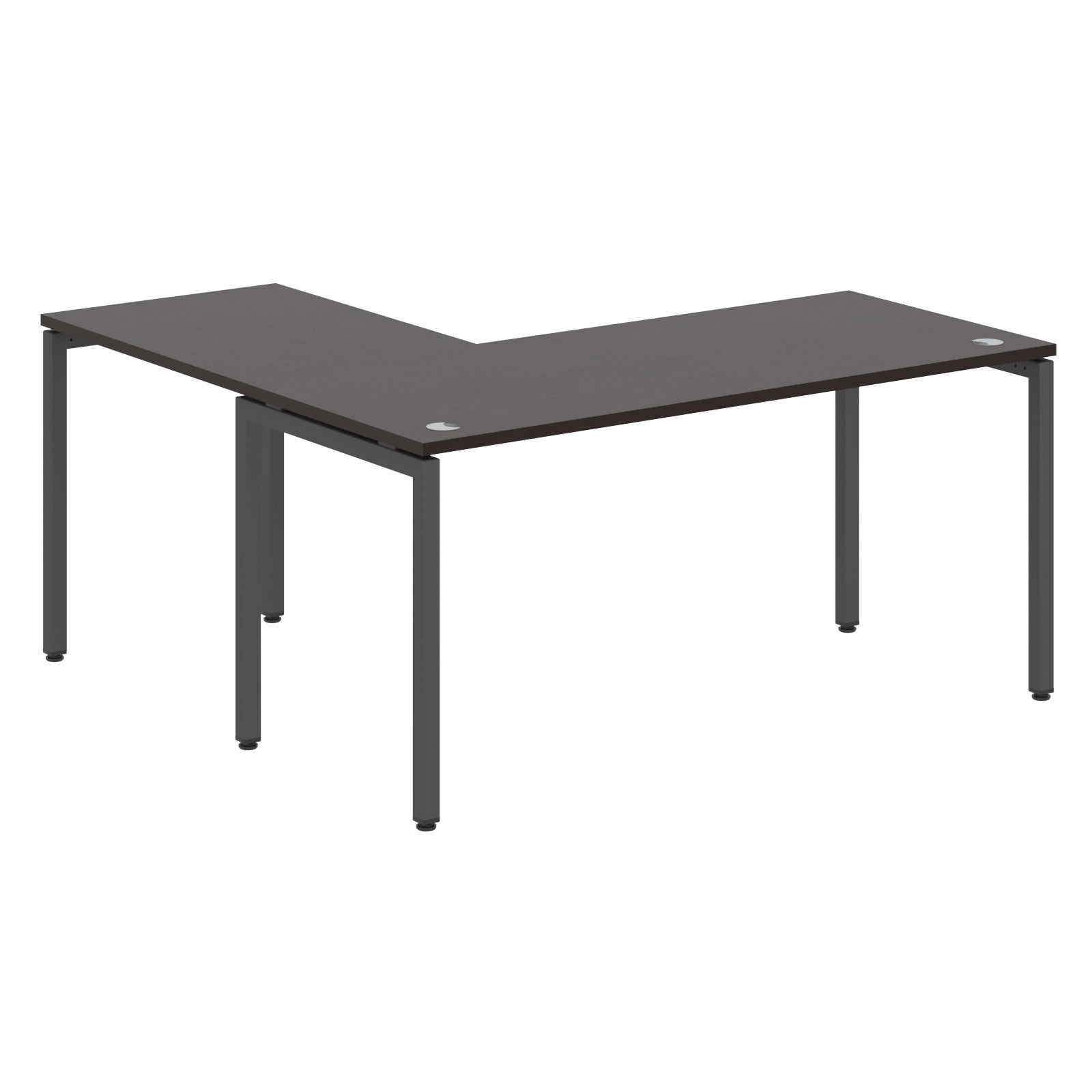 L SHAPE DESK MADE IN 25MM MFC TOP, E1 LAMINATE CHIPBOARD WITH WOODEN MODESTY PANEL 40X40MM METAL U SHAPE FRAMES by Treejar | Souqify