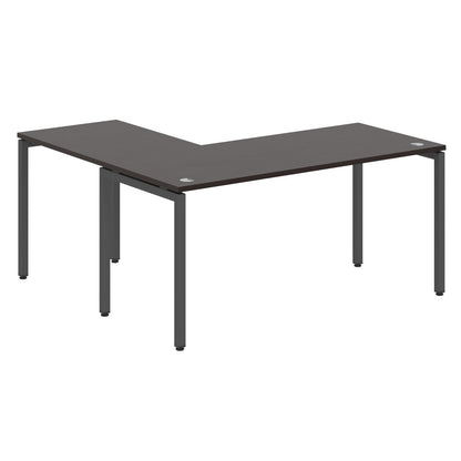 L SHAPE DESK MADE IN 25MM MFC TOP, E1 LAMINATE CHIPBOARD WITH WOODEN MODESTY PANEL 40X40MM METAL U SHAPE FRAMES by Treejar | Souqify