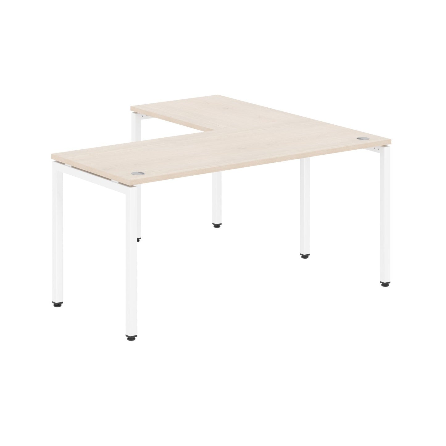 L SHAPE DESK MADE IN 25MM MFC TOP, E1 LAMINATE CHIPBOARD WITH WOODEN MODESTY PANEL 40X40MM METAL U SHAPE FRAMES by Treejar | Souqify
