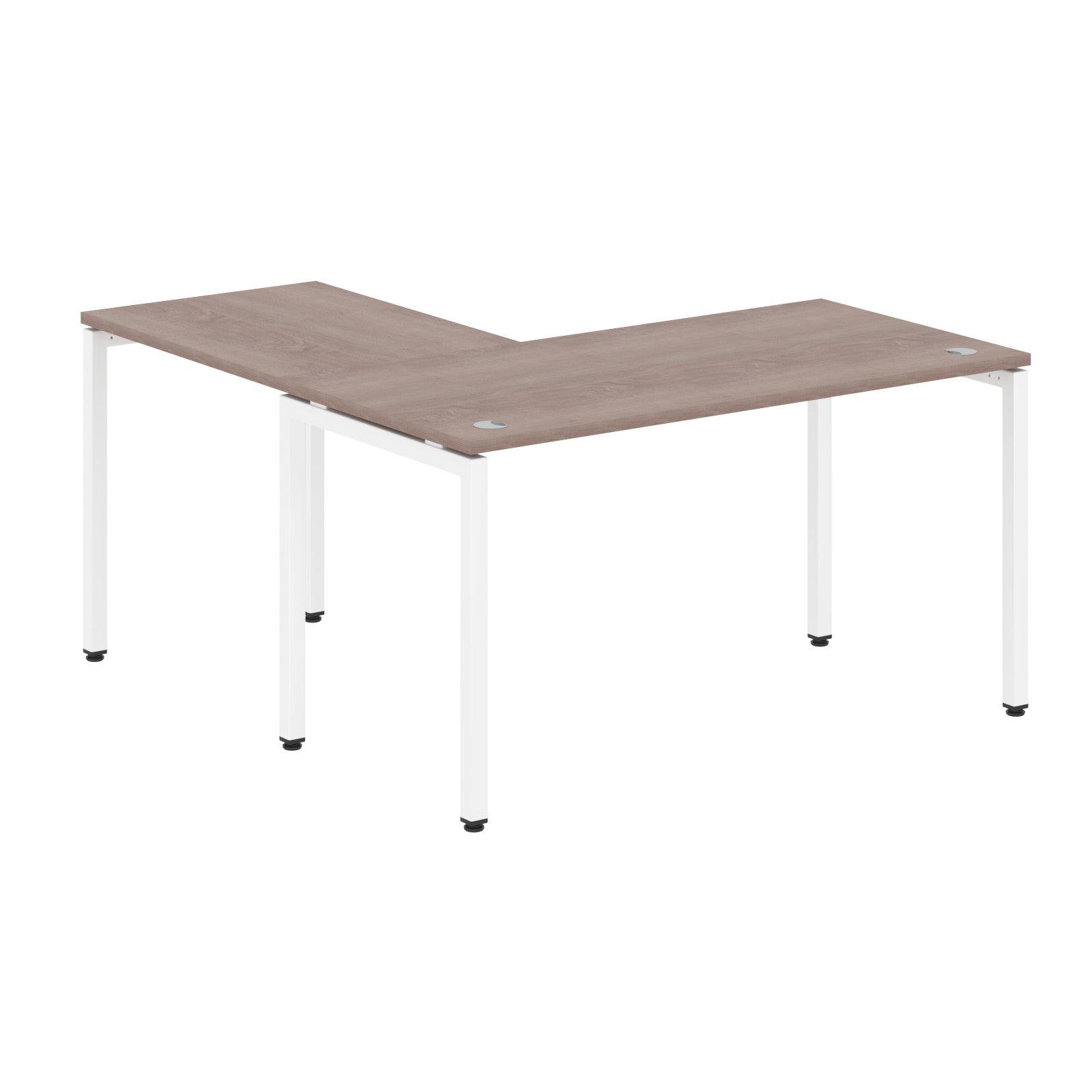 L SHAPE DESK MADE IN 25MM MFC TOP, E1 LAMINATE CHIPBOARD WITH WOODEN MODESTY PANEL 40X40MM METAL U SHAPE FRAMES by Treejar | Souqify