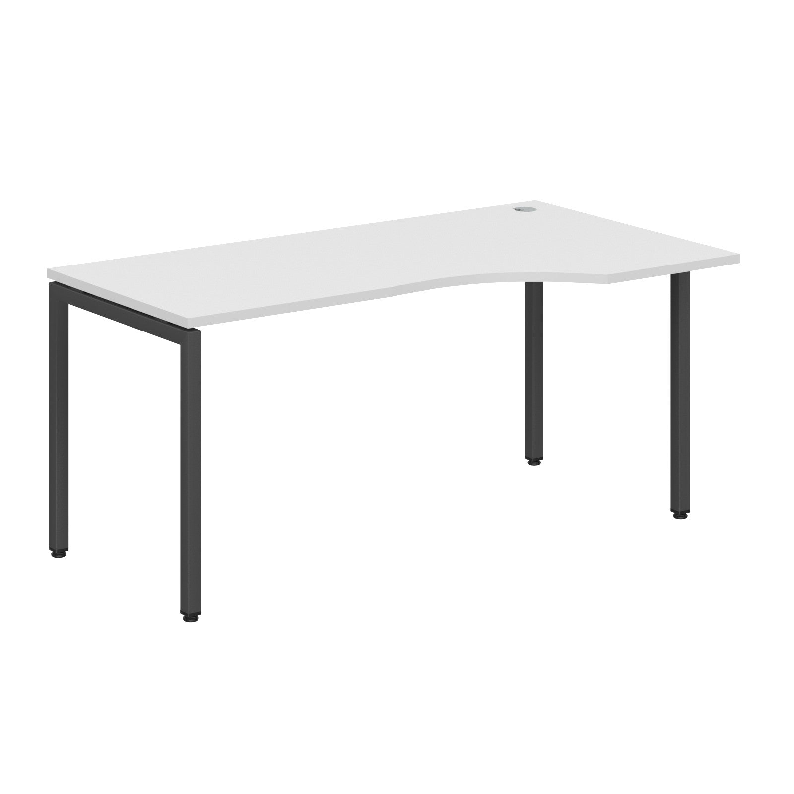 L SHAPE DESK MADE IN 25MM MFC TOP, E1 LAMINATE CHIPBOARD WITH WOODEN MODESTY PANEL 40X40MM METAL U SHAPE FRAMES by Treejar | Souqify