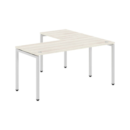 L SHAPE DESK MADE IN 25MM MFC TOP, E1 LAMINATE CHIPBOARD WITH WOODEN MODESTY PANEL 40X40MM METAL U SHAPE FRAMES by Treejar | Souqify