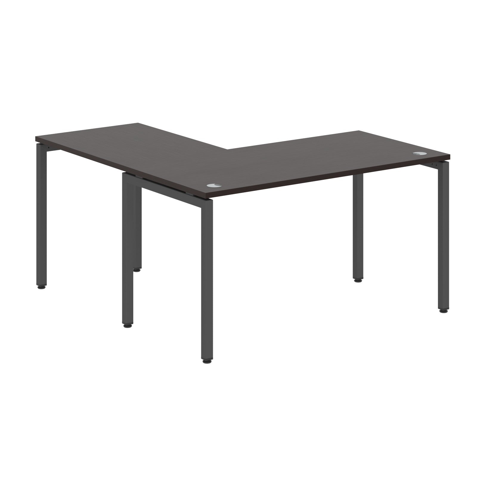 L SHAPE DESK MADE IN 25MM MFC TOP, E1 LAMINATE CHIPBOARD WITH WOODEN MODESTY PANEL 40X40MM METAL U SHAPE FRAMES by Treejar | Souqify