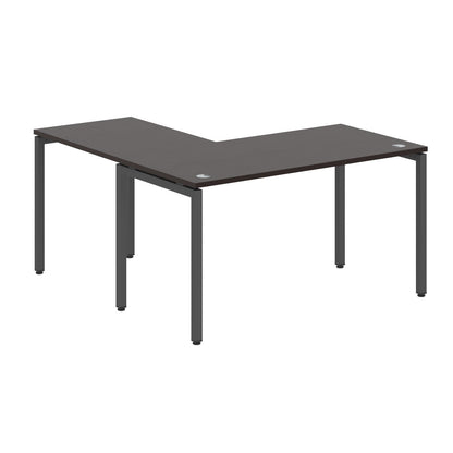 L SHAPE DESK MADE IN 25MM MFC TOP, E1 LAMINATE CHIPBOARD WITH WOODEN MODESTY PANEL 40X40MM METAL U SHAPE FRAMES by Treejar | Souqify