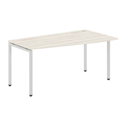 L SHAPE DESK MADE IN 25MM MFC TOP, E1 LAMINATE CHIPBOARD WITH WOODEN MODESTY PANEL 40X40MM METAL U SHAPE FRAMES by Treejar | Souqify