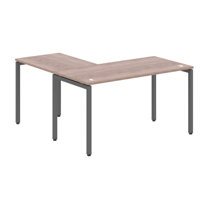 L SHAPE DESK MADE IN 25MM MFC TOP, E1 LAMINATE CHIPBOARD WITH WOODEN MODESTY PANEL 40X40MM METAL U SHAPE FRAMES by Treejar | Souqify