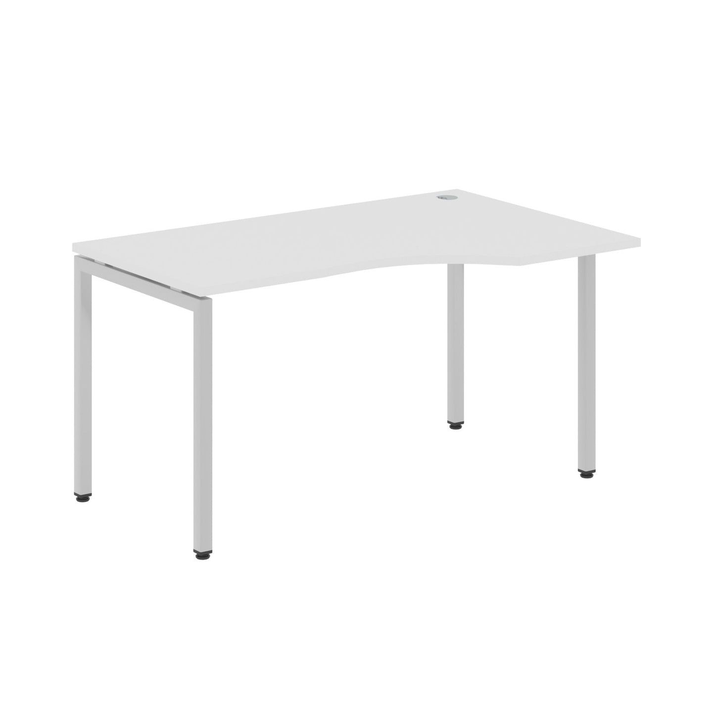 L SHAPE DESK MADE IN 25MM MFC TOP, E1 LAMINATE CHIPBOARD WITH WOODEN MODESTY PANEL 40X40MM METAL U SHAPE FRAMES by Treejar | Souqify