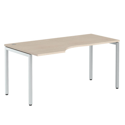 L SHAPE DESK MADE IN 25MM MFC TOP, E1 LAMINATE CHIPBOARD WITH WOODEN MODESTY PANEL 40X40MM METAL U SHAPE FRAMES by Treejar | Souqify