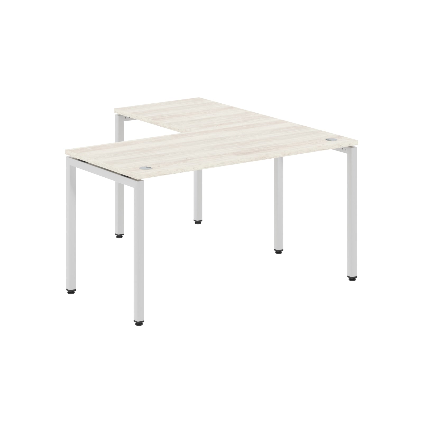 L SHAPE DESK MADE IN 25MM MFC TOP, E1 LAMINATE CHIPBOARD WITH WOODEN MODESTY PANEL 40X40MM METAL U SHAPE FRAMES by Treejar | Souqify