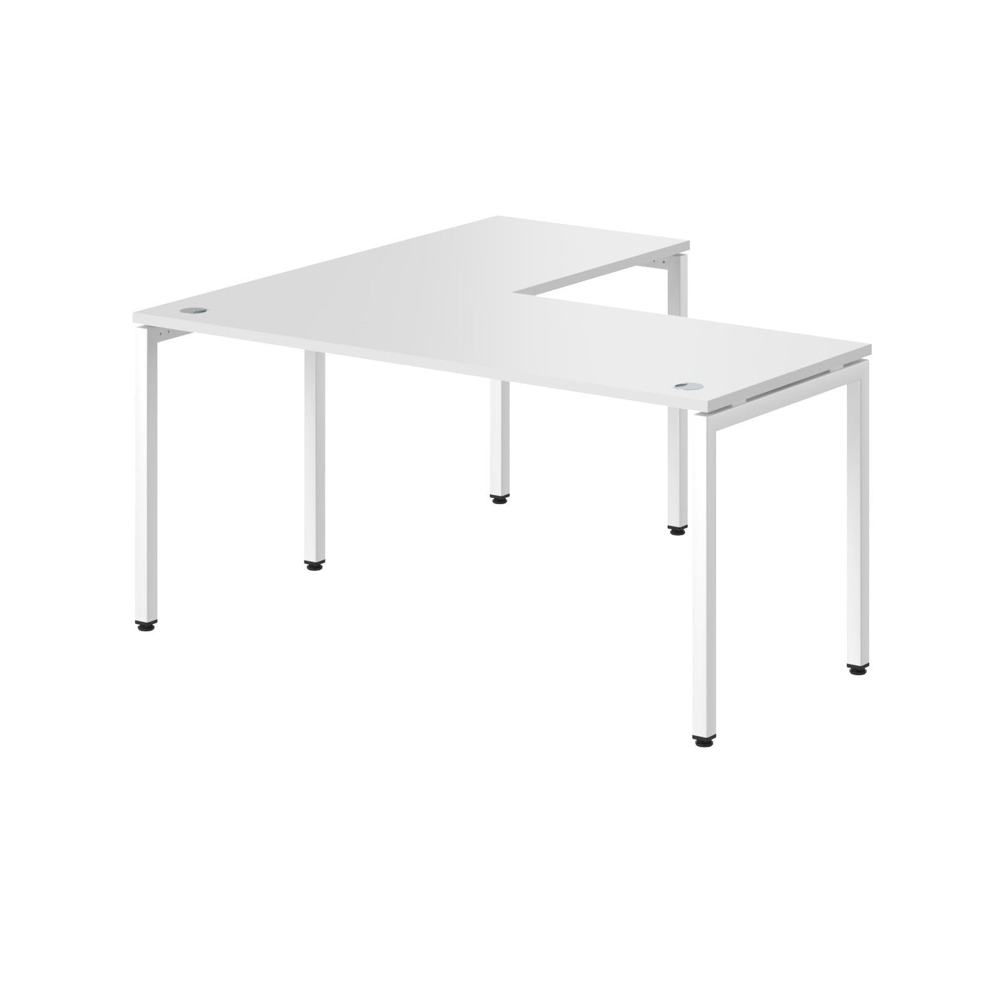 L SHAPE DESK MADE IN 25MM MFC TOP, E1 LAMINATE CHIPBOARD WITH WOODEN MODESTY PANEL 40X40MM METAL U SHAPE FRAMES by Treejar | Souqify