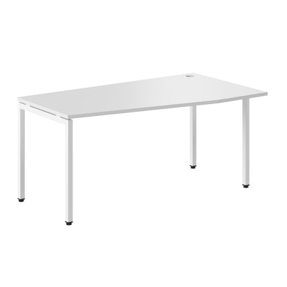 L SHAPE DESK MADE IN 25MM MFC TOP, E1 LAMINATE CHIPBOARD WITH WOODEN MODESTY PANEL 40X40MM METAL U SHAPE FRAMES by Treejar | Souqify