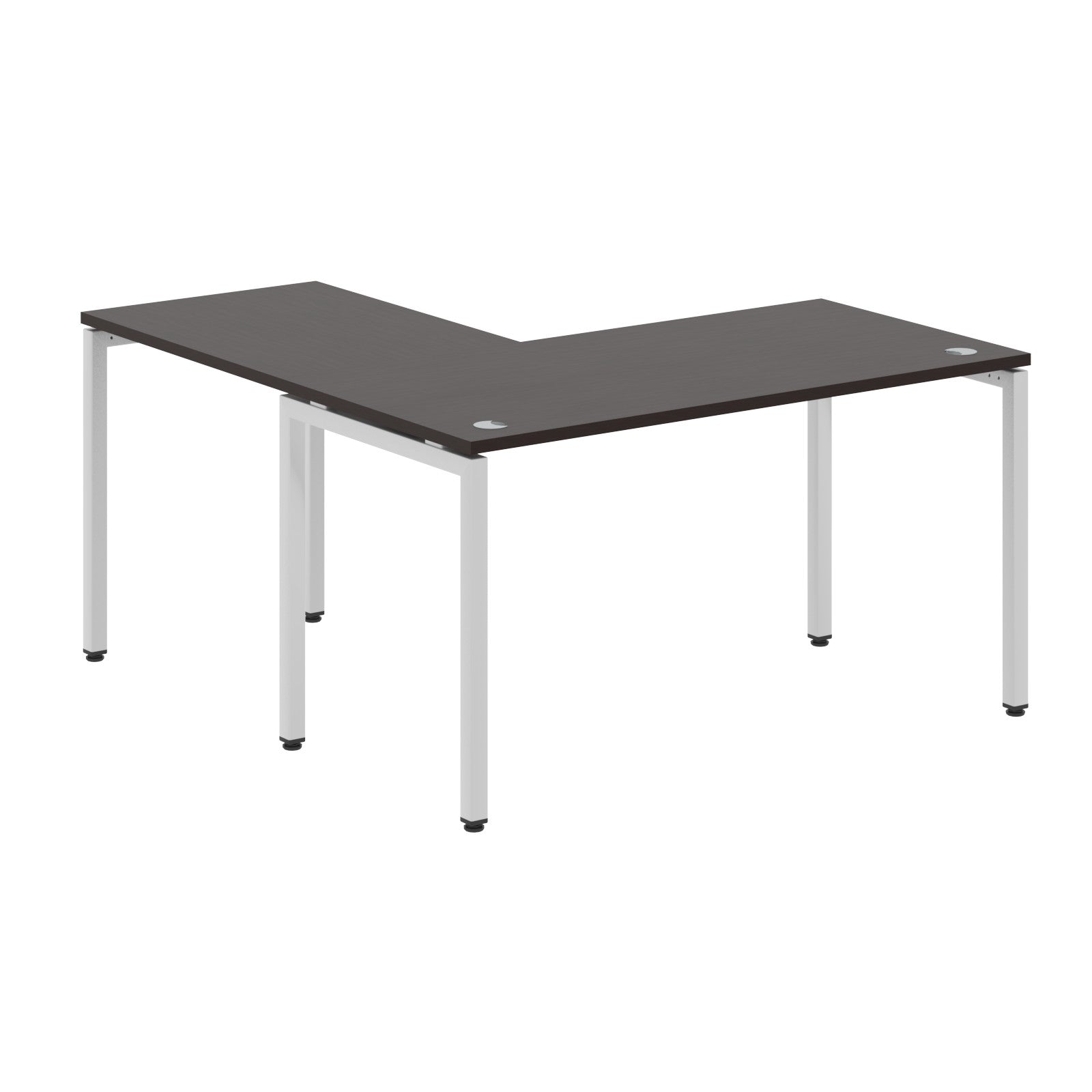 L SHAPE DESK MADE IN 25MM MFC TOP, E1 LAMINATE CHIPBOARD WITH WOODEN MODESTY PANEL 40X40MM METAL U SHAPE FRAMES by Treejar | Souqify