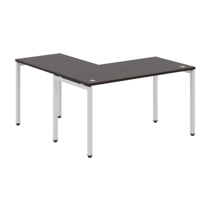 L SHAPE DESK MADE IN 25MM MFC TOP, E1 LAMINATE CHIPBOARD WITH WOODEN MODESTY PANEL 40X40MM METAL U SHAPE FRAMES by Treejar | Souqify