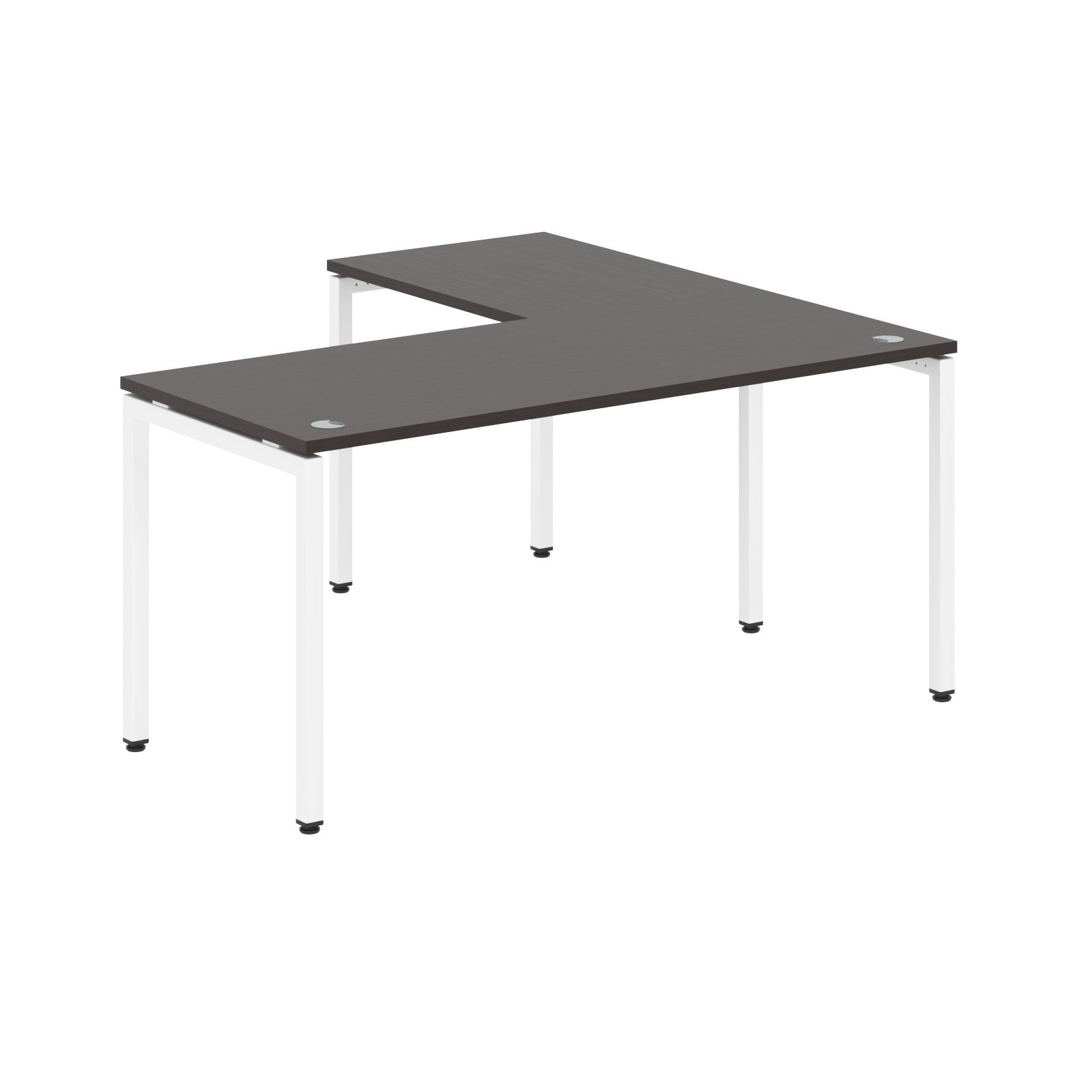 L SHAPE DESK MADE IN 25MM MFC TOP, E1 LAMINATE CHIPBOARD WITH WOODEN MODESTY PANEL 40X40MM METAL U SHAPE FRAMES by Treejar | Souqify