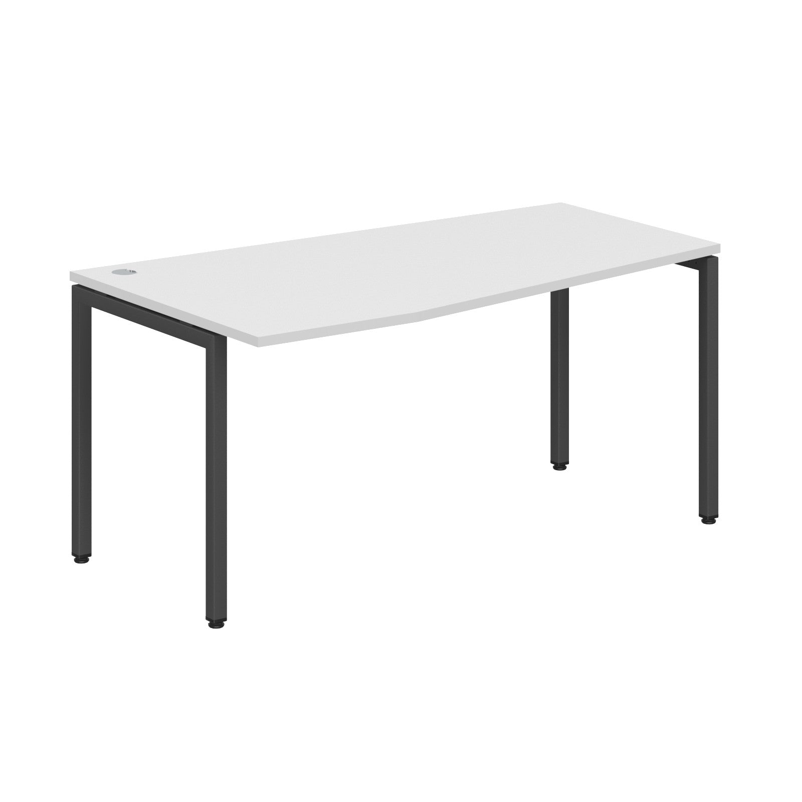 L SHAPE DESK MADE IN 25MM MFC TOP, E1 LAMINATE CHIPBOARD WITH WOODEN MODESTY PANEL 40X40MM METAL U SHAPE FRAMES by Treejar | Souqify