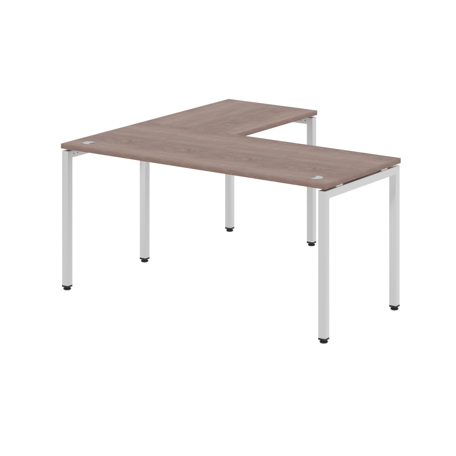 L SHAPE DESK MADE IN 25MM MFC TOP, E1 LAMINATE CHIPBOARD WITH WOODEN MODESTY PANEL 40X40MM METAL U SHAPE FRAMES by Treejar | Souqify