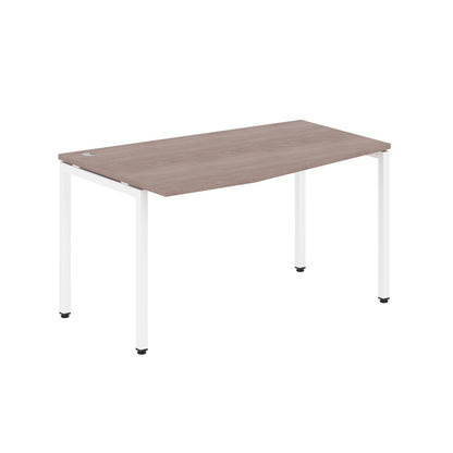 L SHAPE DESK MADE IN 25MM MFC TOP, E1 LAMINATE CHIPBOARD WITH WOODEN MODESTY PANEL 40X40MM METAL U SHAPE FRAMES by Treejar | Souqify