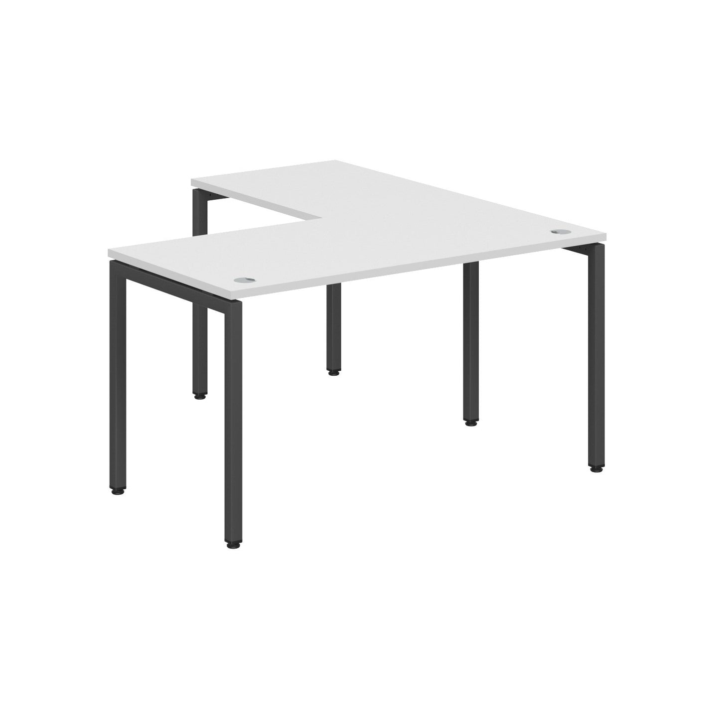 L SHAPE DESK MADE IN 25MM MFC TOP, E1 LAMINATE CHIPBOARD WITH WOODEN MODESTY PANEL 40X40MM METAL U SHAPE FRAMES by Treejar | Souqify