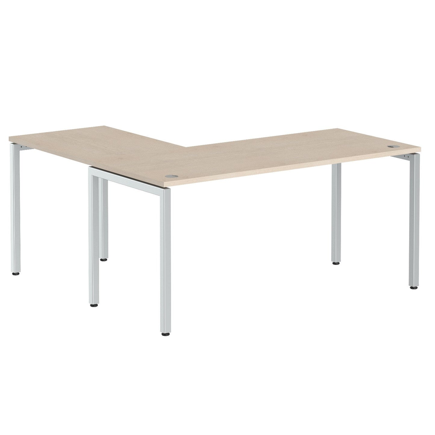 L SHAPE DESK MADE IN 25MM MFC TOP, E1 LAMINATE CHIPBOARD WITH WOODEN MODESTY PANEL 40X40MM METAL U SHAPE FRAMES by Treejar | Souqify