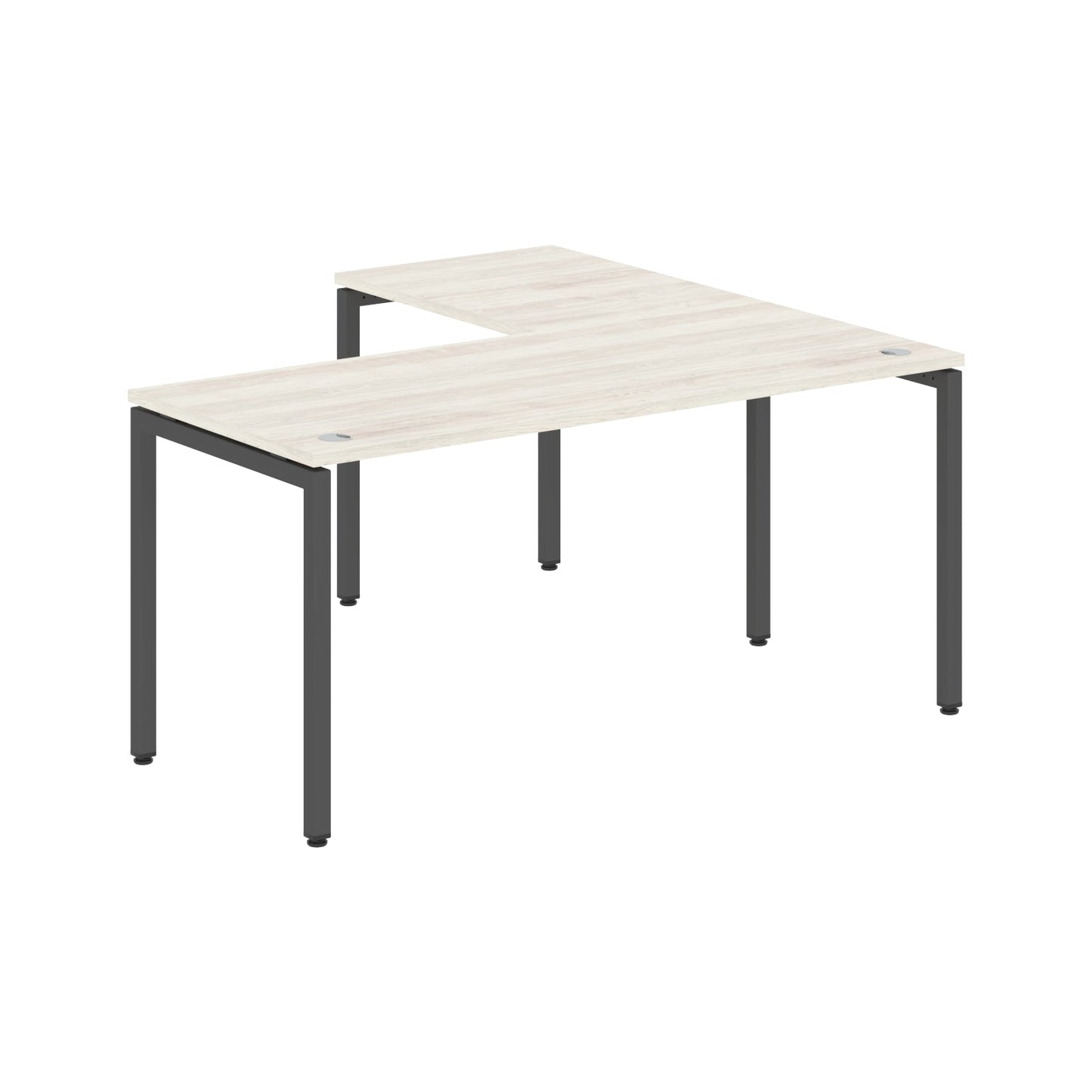 L SHAPE DESK MADE IN 25MM MFC TOP, E1 LAMINATE CHIPBOARD WITH WOODEN MODESTY PANEL 40X40MM METAL U SHAPE FRAMES by Treejar | Souqify